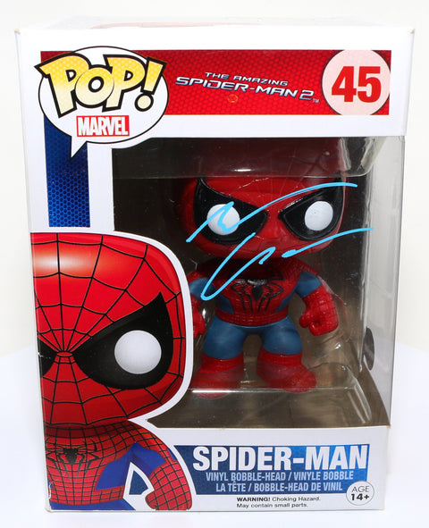 Andrew Garfield as Spider-Man in The Amazing Spider-Man 2 (Beckett Witnessed) Signed Funko POP! #45