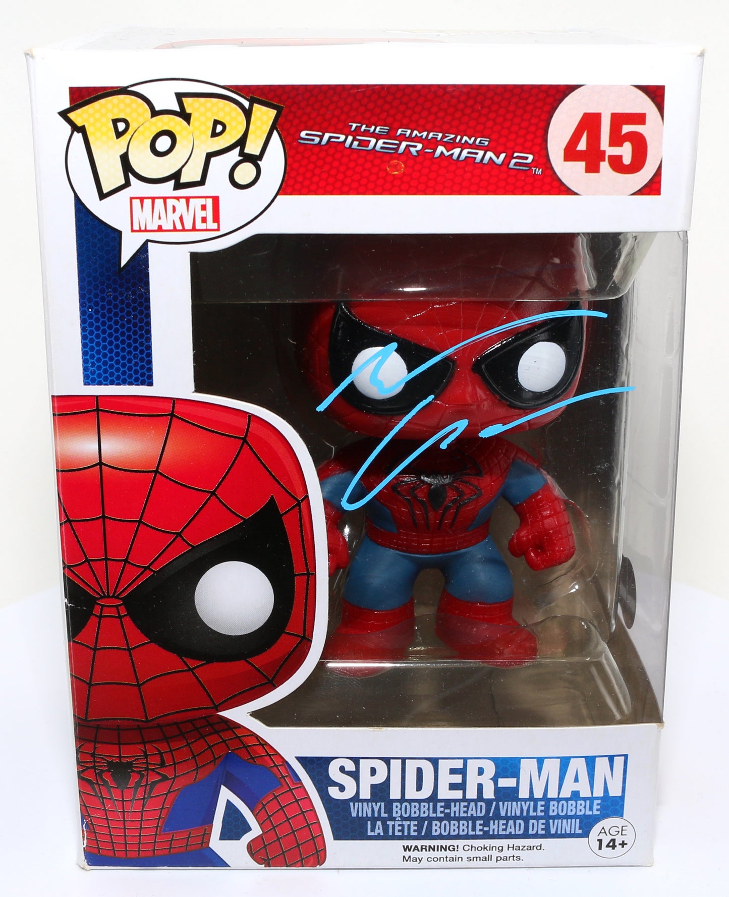 
                  
                    Andrew Garfield as Spider-Man in The Amazing Spider-Man 2 (Beckett Witnessed) Signed Funko POP! #45
                  
                