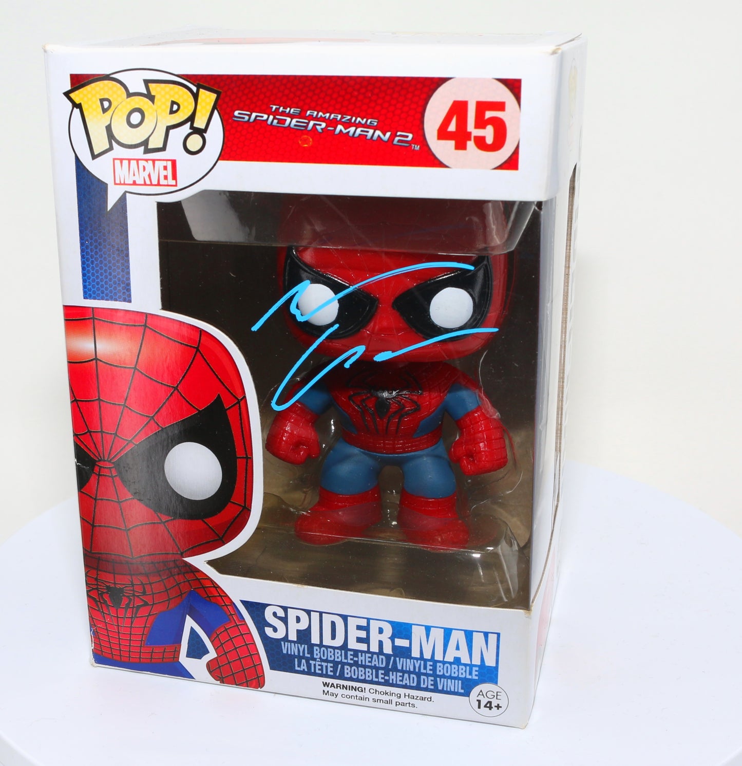 
                  
                    Andrew Garfield as Spider-Man in The Amazing Spider-Man 2 (Beckett Witnessed) Signed Funko POP! #45
                  
                
