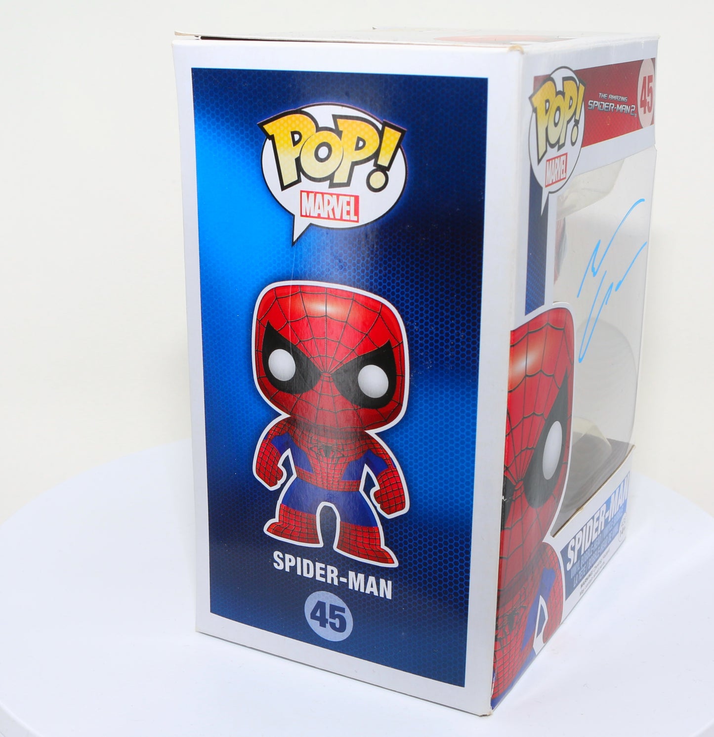 
                  
                    Andrew Garfield as Spider-Man in The Amazing Spider-Man 2 (Beckett Witnessed) Signed Funko POP! #45
                  
                