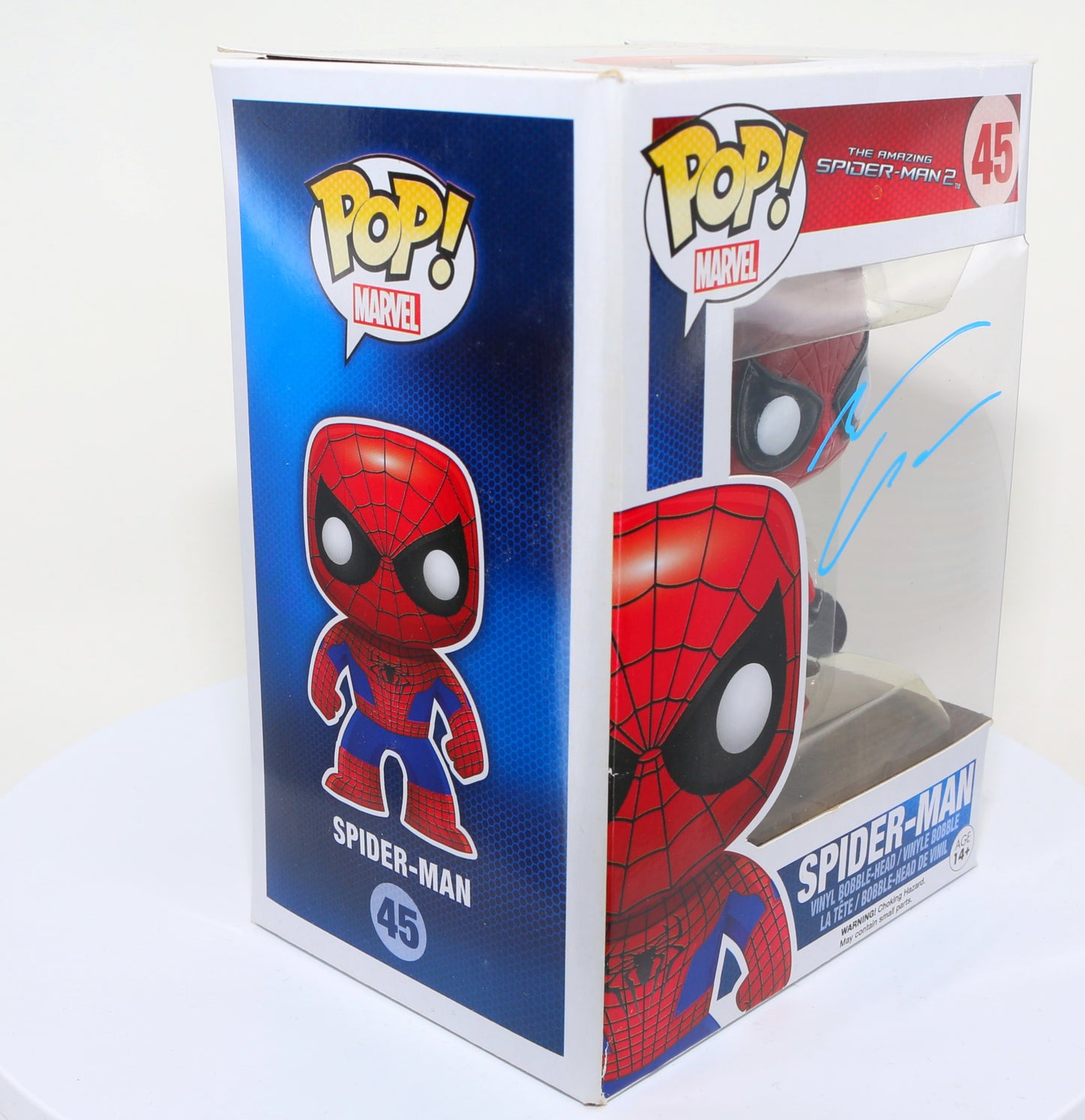 
                  
                    Andrew Garfield as Spider-Man in The Amazing Spider-Man 2 (Beckett Witnessed) Signed Funko POP! #45
                  
                