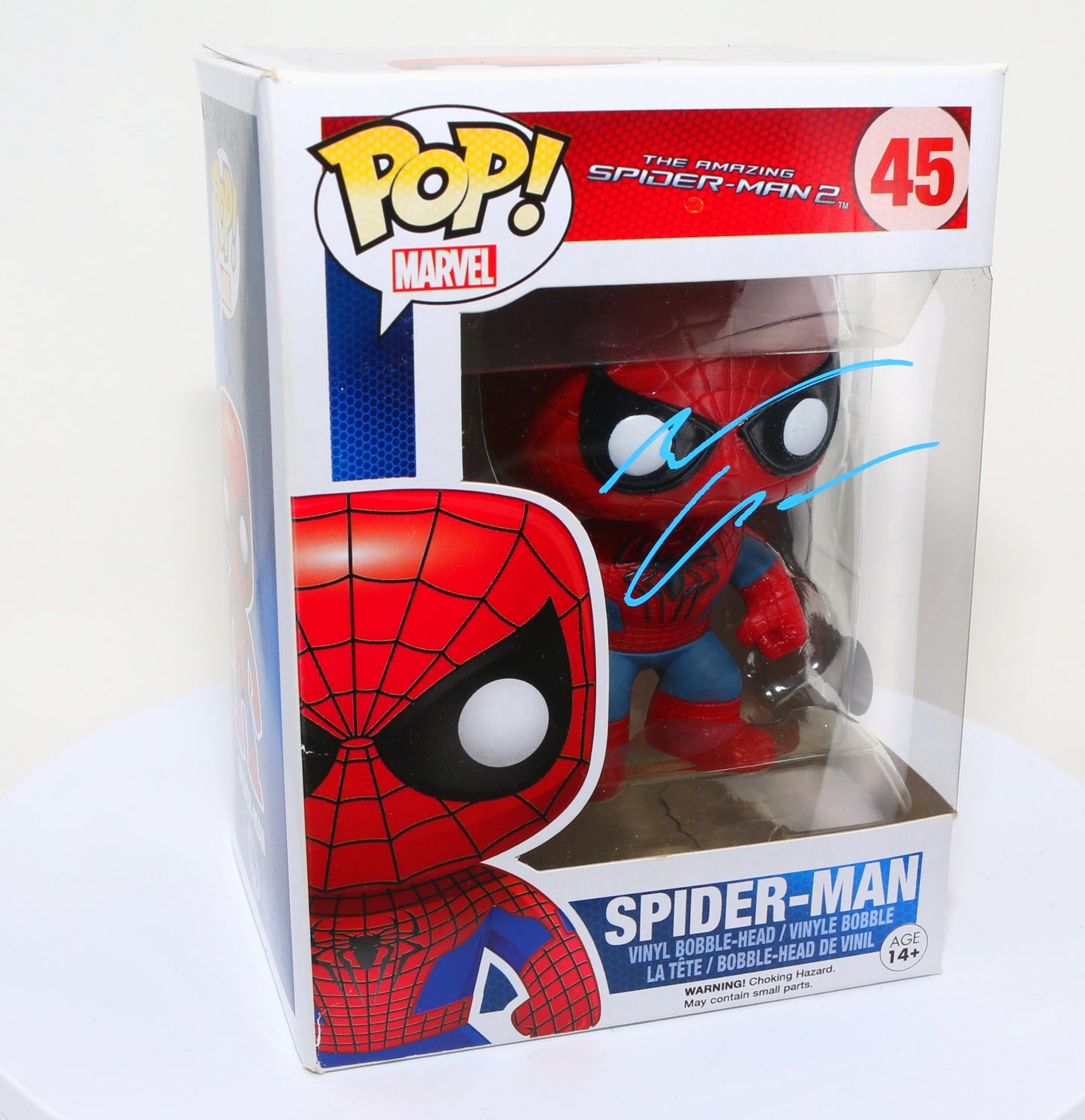 
                  
                    Andrew Garfield as Spider-Man in The Amazing Spider-Man 2 (Beckett Witnessed) Signed Funko POP! #45
                  
                