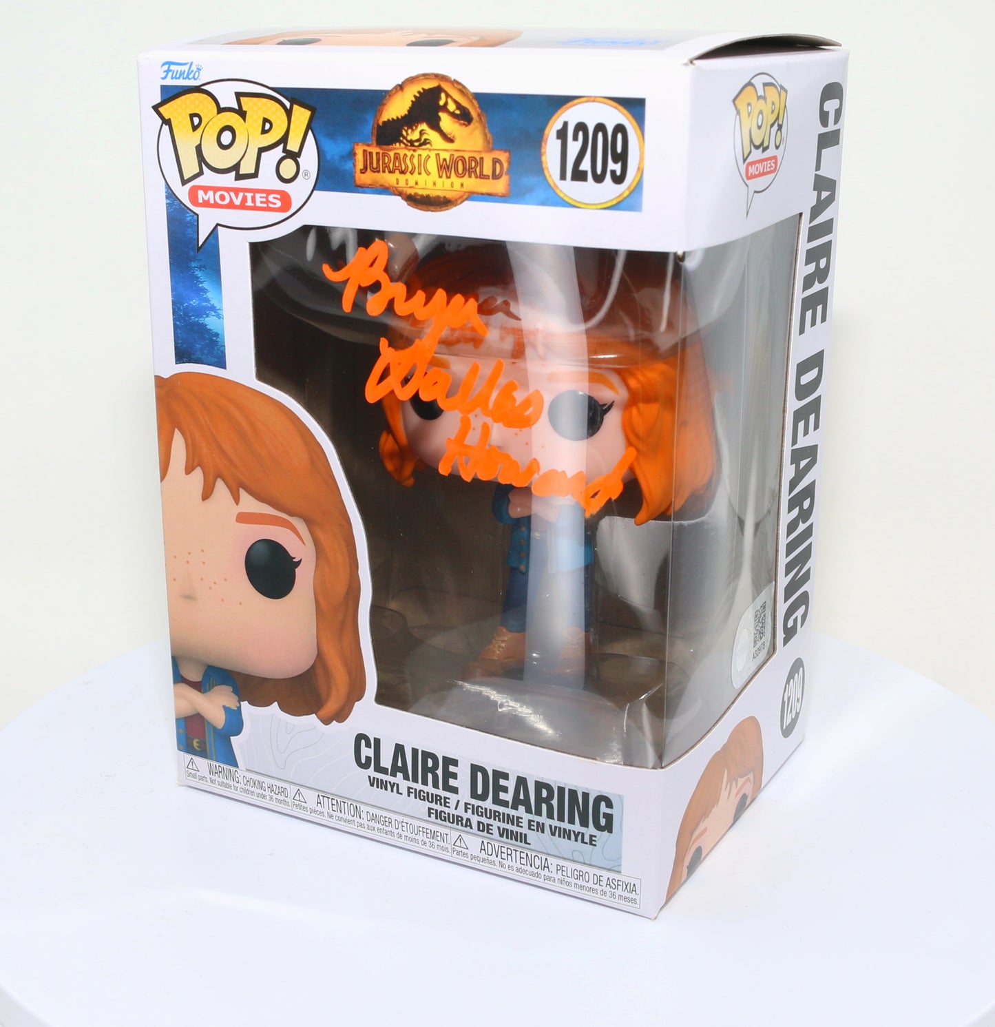 
                  
                    Bryce Dallas Howard as Claire Dearing in Jurassic World Dominion (SWAU Witnessed) Signed Funko POP! #1209
                  
                