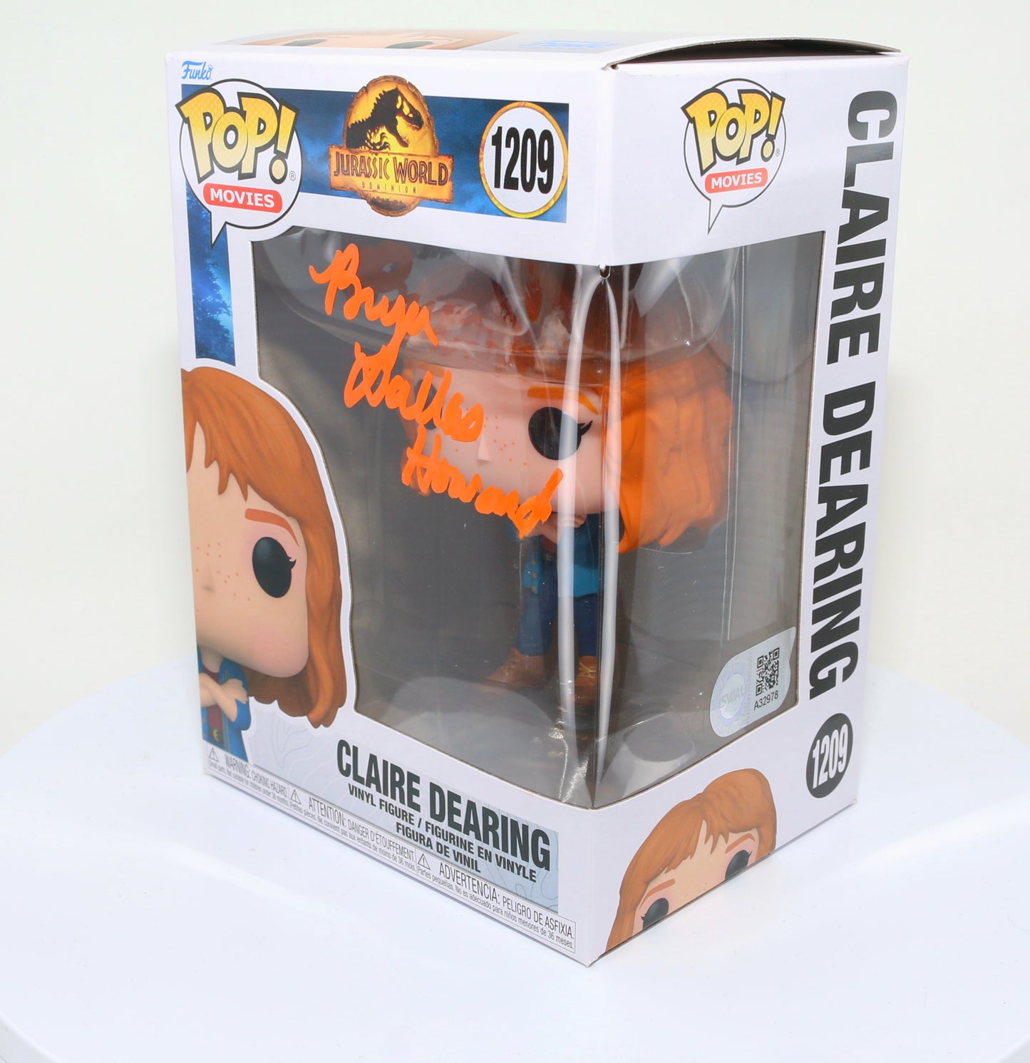 
                  
                    Bryce Dallas Howard as Claire Dearing in Jurassic World Dominion (SWAU Witnessed) Signed Funko POP! #1209
                  
                