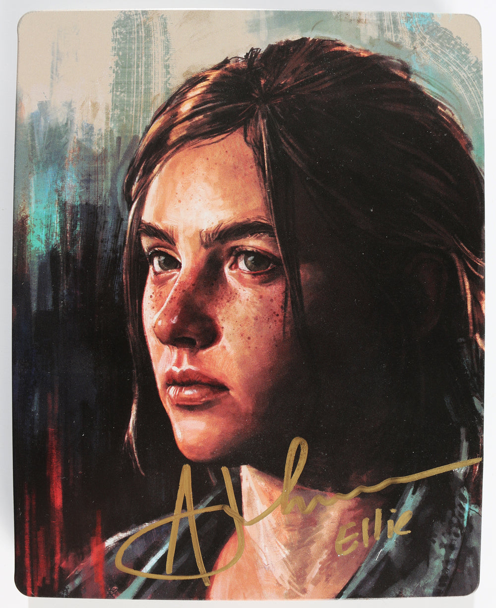 Ashley Johnson as Ellie in The Last of Us Part II (SWAU) Signed PS4 Metal Video Game Case