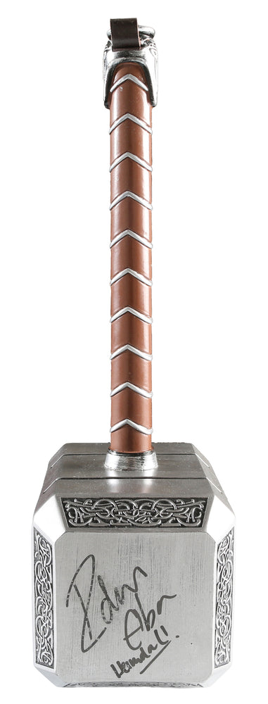 
                  
                    Thor Mjolnir Prop Replica Hammer (SWAU) Signed by Natalie Portman, Taika Waititi, Idris Elba, Tom Hiddleston, & Anthony Hopkins with Character Names
                  
                