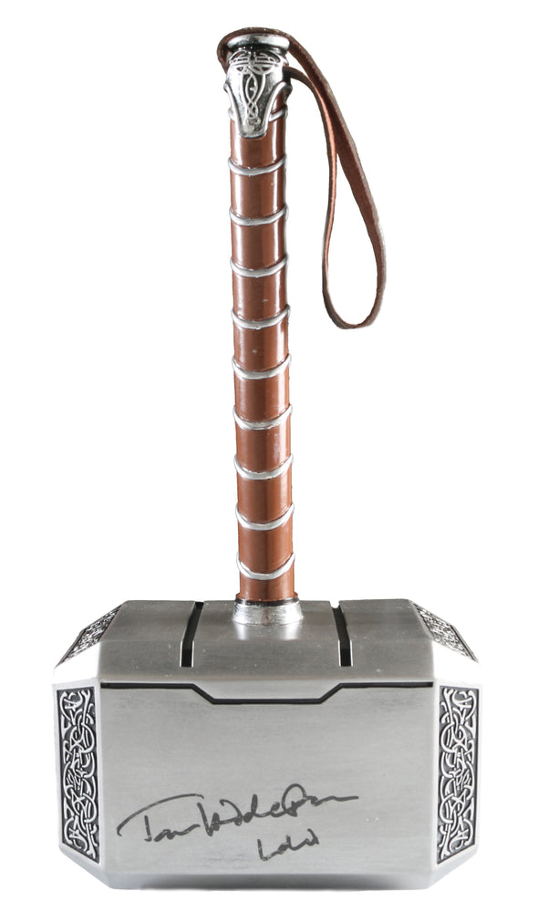 
                  
                    Thor Mjolnir Prop Replica Hammer (SWAU) Signed by Natalie Portman, Taika Waititi, Idris Elba, Tom Hiddleston, & Anthony Hopkins with Character Names
                  
                