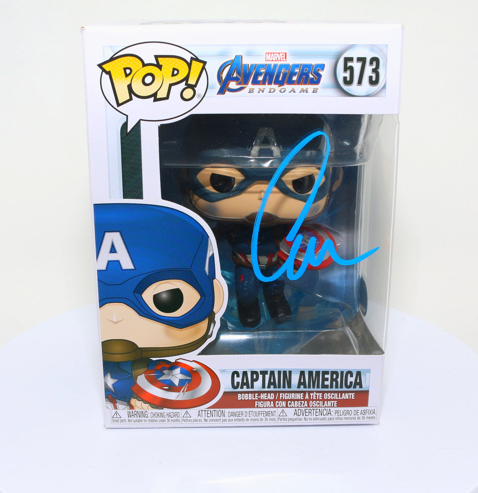
                  
                    Chris Evans as Captain America in Avengers: Endgame (SWAU) Signed POP! Funko #573
                  
                
