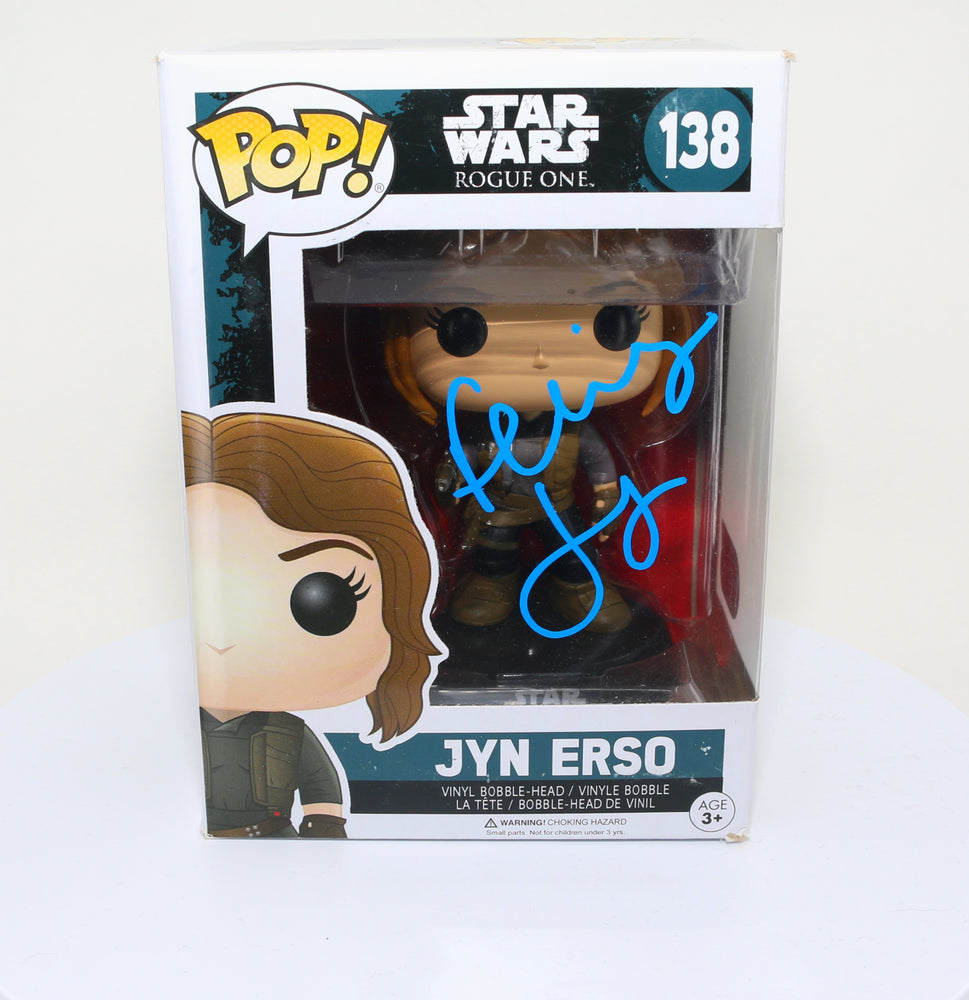 
                  
                    Felicity Jones as Jyn Erso in Rogue One: A Star Wars Story (SWAU Authenticated) Signed Funko POP! #138
                  
                