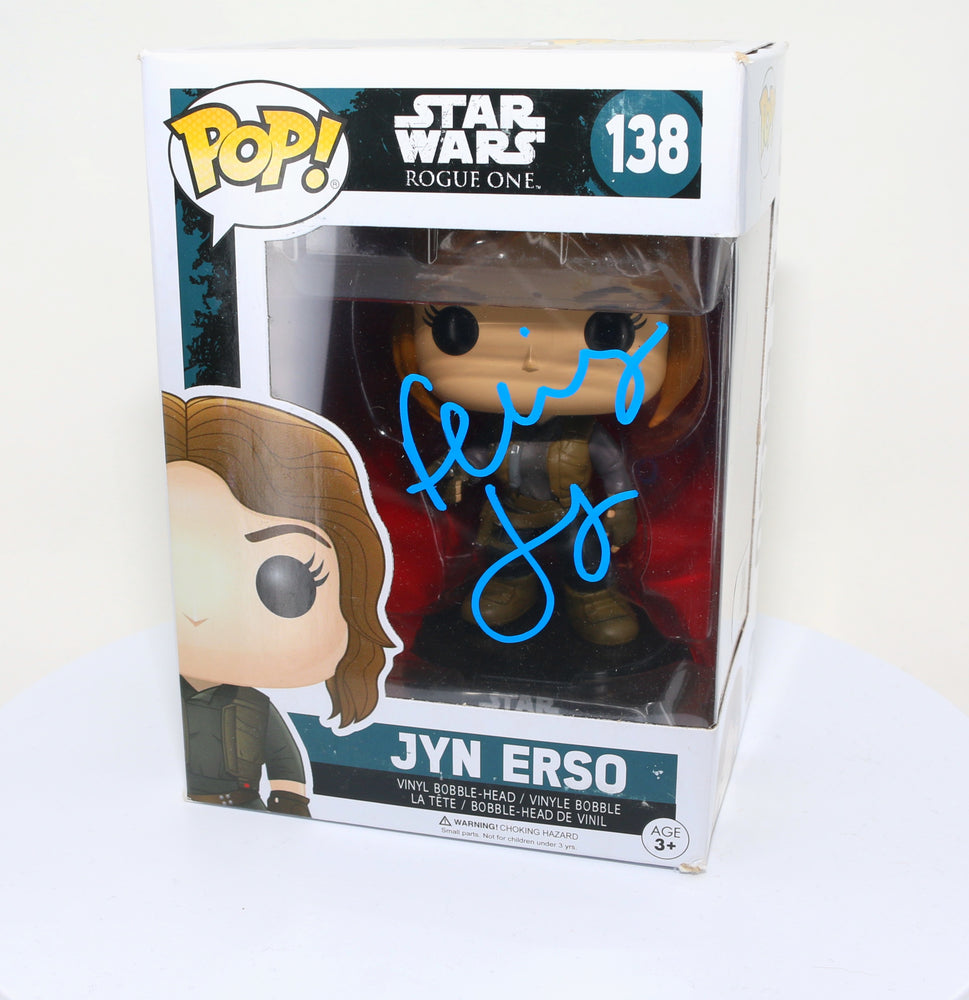 
                  
                    Felicity Jones as Jyn Erso in Rogue One: A Star Wars Story (SWAU Authenticated) Signed Funko POP! #138
                  
                