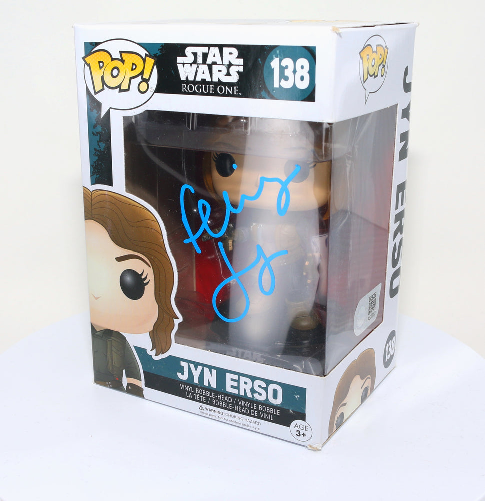 
                  
                    Felicity Jones as Jyn Erso in Rogue One: A Star Wars Story (SWAU Authenticated) Signed Funko POP! #138
                  
                