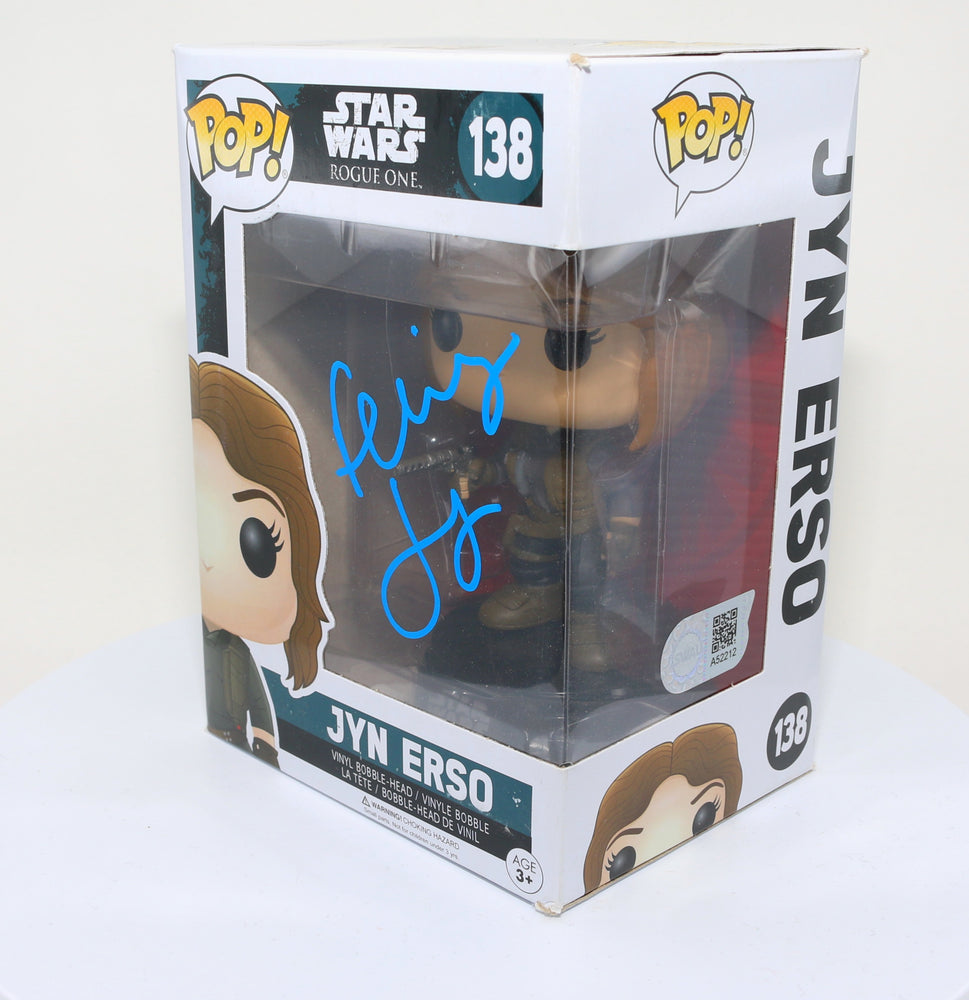 
                  
                    Felicity Jones as Jyn Erso in Rogue One: A Star Wars Story (SWAU Authenticated) Signed Funko POP! #138
                  
                