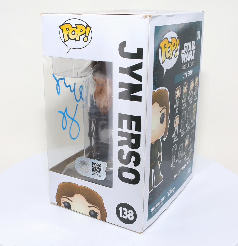 
                  
                    Felicity Jones as Jyn Erso in Rogue One: A Star Wars Story (SWAU Authenticated) Signed Funko POP! #138
                  
                