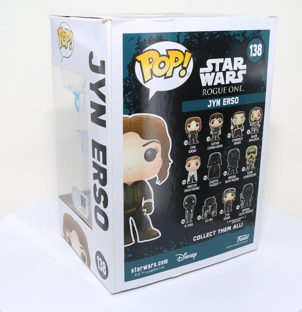 
                  
                    Felicity Jones as Jyn Erso in Rogue One: A Star Wars Story (SWAU Authenticated) Signed Funko POP! #138
                  
                