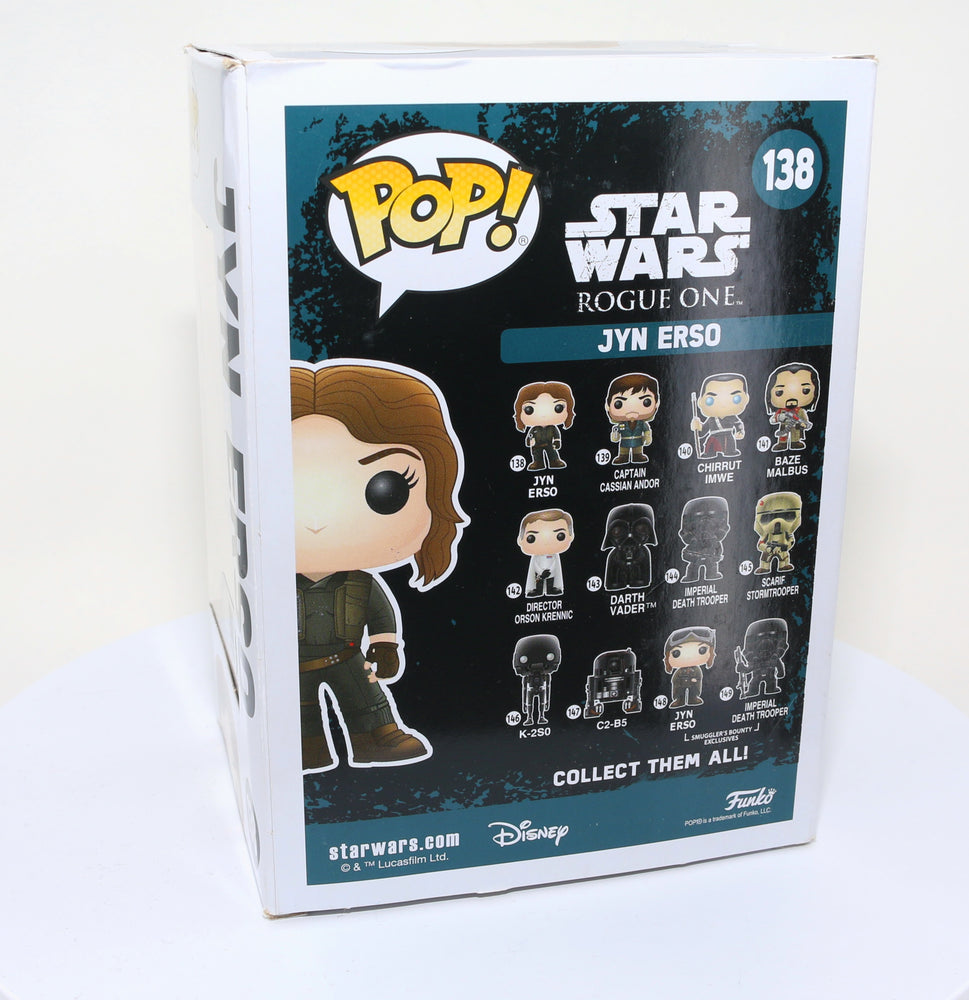 
                  
                    Felicity Jones as Jyn Erso in Rogue One: A Star Wars Story (SWAU Authenticated) Signed Funko POP! #138
                  
                