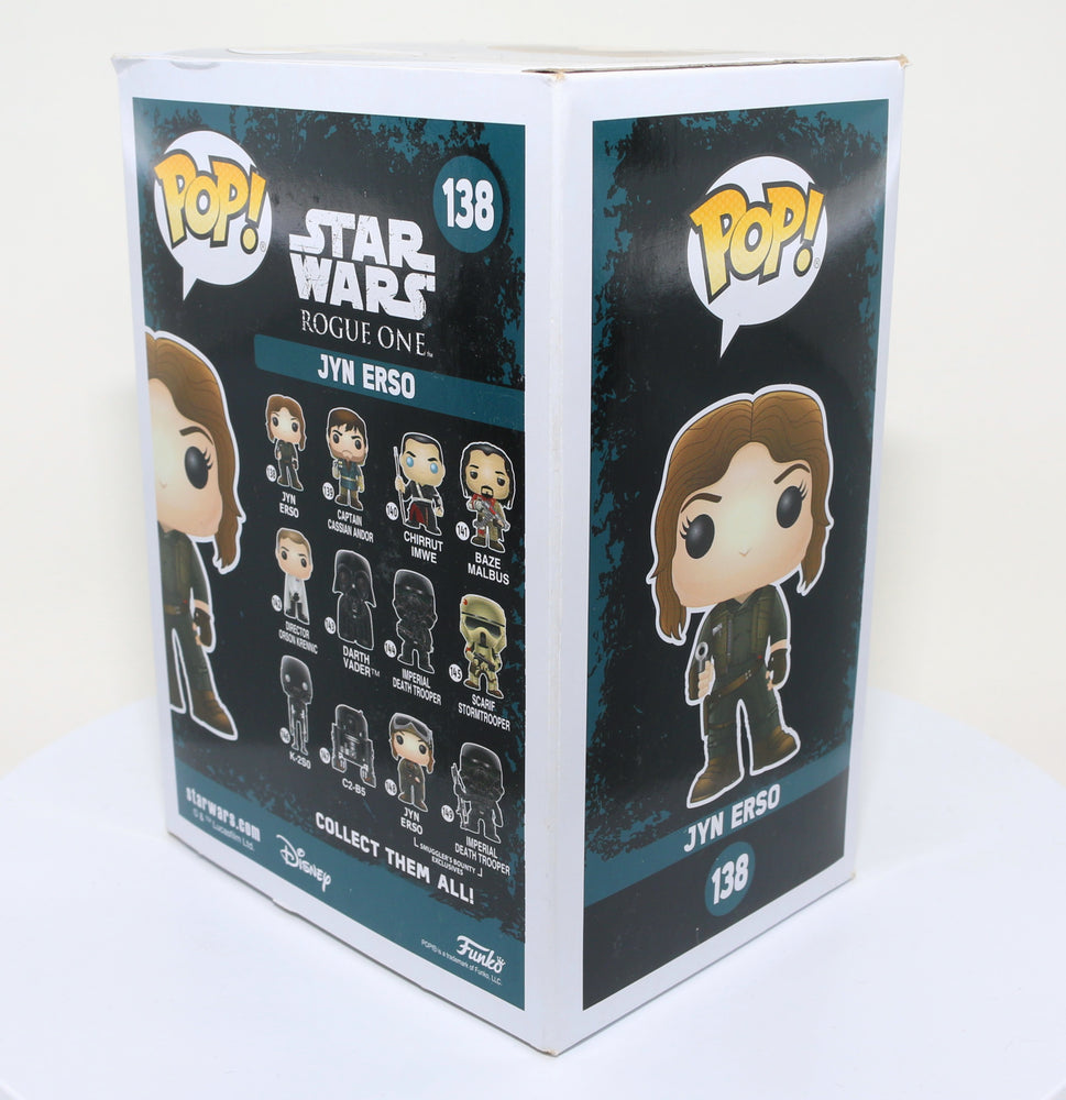 
                  
                    Felicity Jones as Jyn Erso in Rogue One: A Star Wars Story (SWAU Authenticated) Signed Funko POP! #138
                  
                