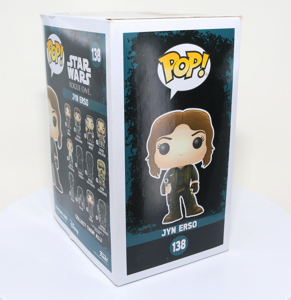 
                  
                    Felicity Jones as Jyn Erso in Rogue One: A Star Wars Story (SWAU Authenticated) Signed Funko POP! #138
                  
                