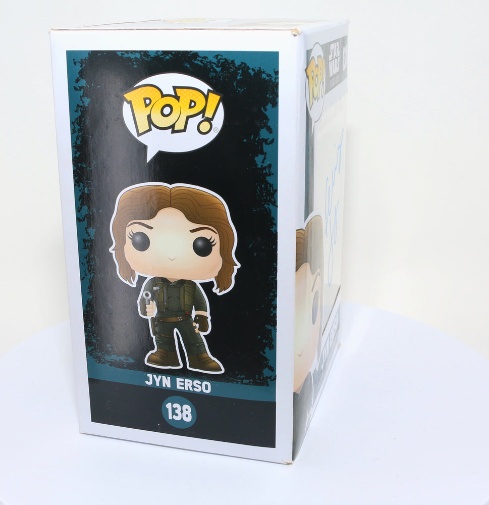 
                  
                    Felicity Jones as Jyn Erso in Rogue One: A Star Wars Story (SWAU Authenticated) Signed Funko POP! #138
                  
                