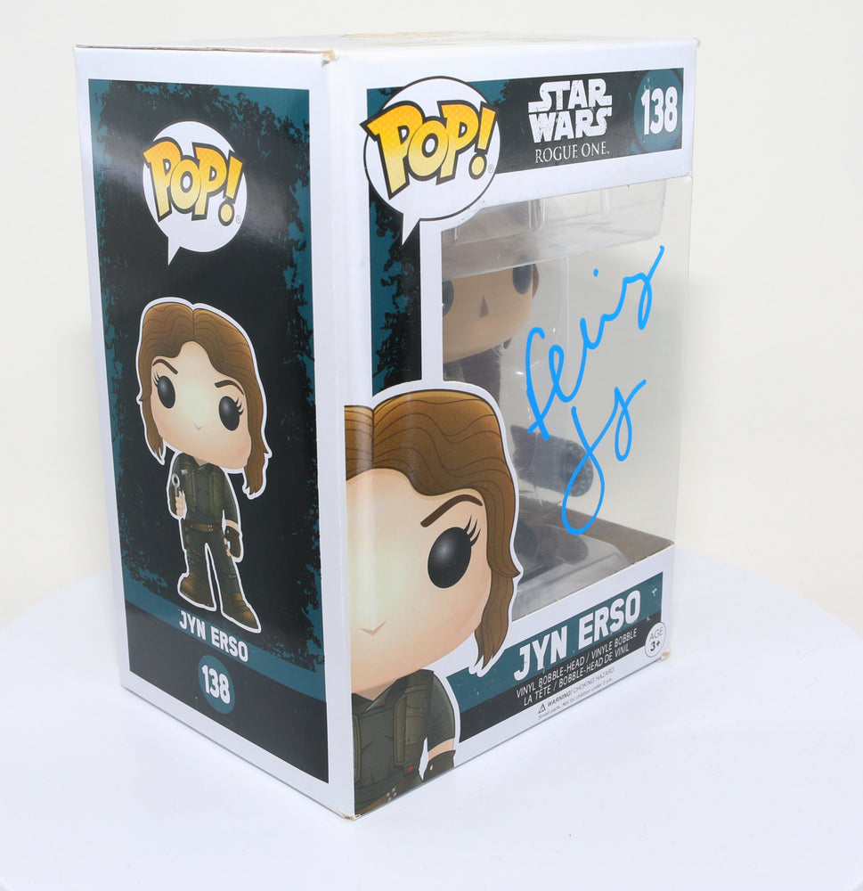 
                  
                    Felicity Jones as Jyn Erso in Rogue One: A Star Wars Story (SWAU Authenticated) Signed Funko POP! #138
                  
                