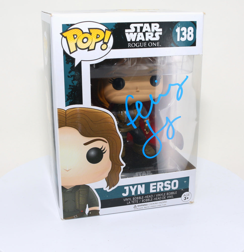 
                  
                    Felicity Jones as Jyn Erso in Rogue One: A Star Wars Story (SWAU Authenticated) Signed Funko POP! #138
                  
                