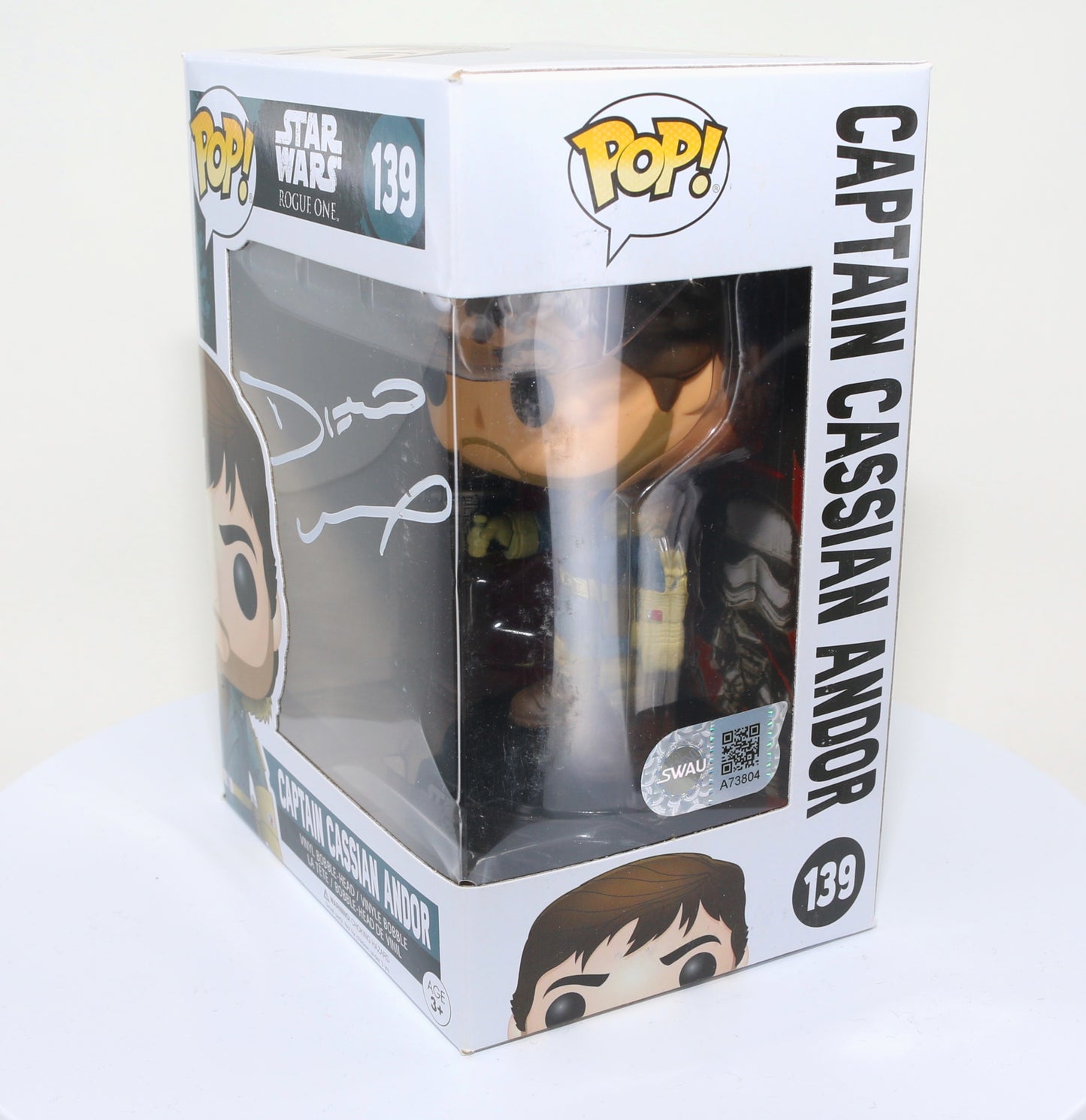 
                  
                    Diego Luna as Captain Cassian Andor in Rogue One: A Star Wars Story Signed Funko POP!  #139
                  
                