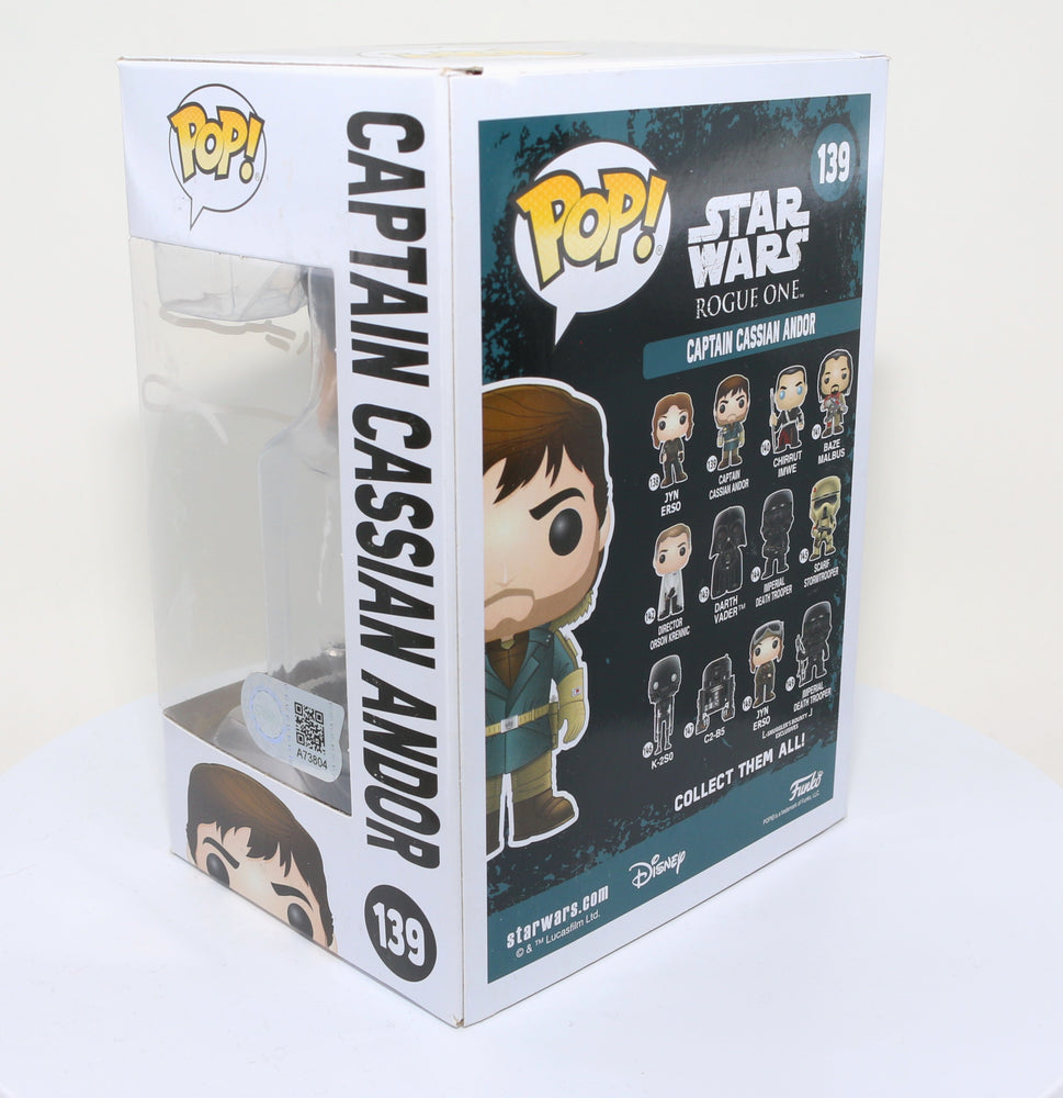 
                  
                    Diego Luna as Captain Cassian Andor in Rogue One: A Star Wars Story Signed Funko POP!  #139
                  
                