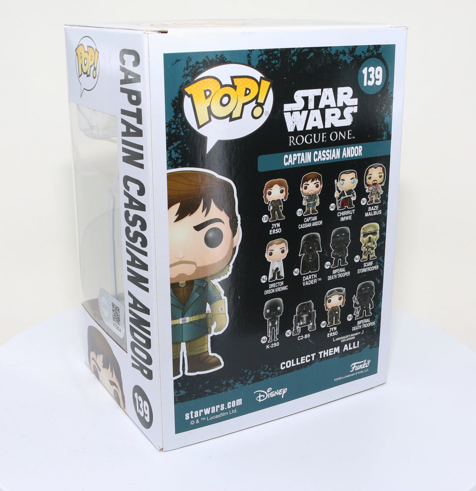 
                  
                    Diego Luna as Captain Cassian Andor in Rogue One: A Star Wars Story Signed Funko POP!  #139
                  
                