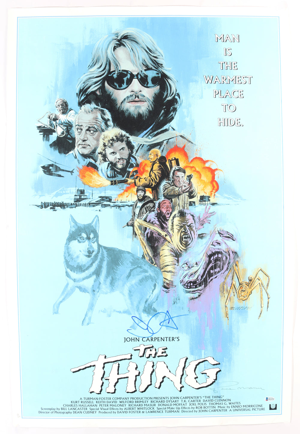 John Carpenter Director of The Thing (Beckett) Paul Mann LE  #24 / 100 Signed 24x36 Poster