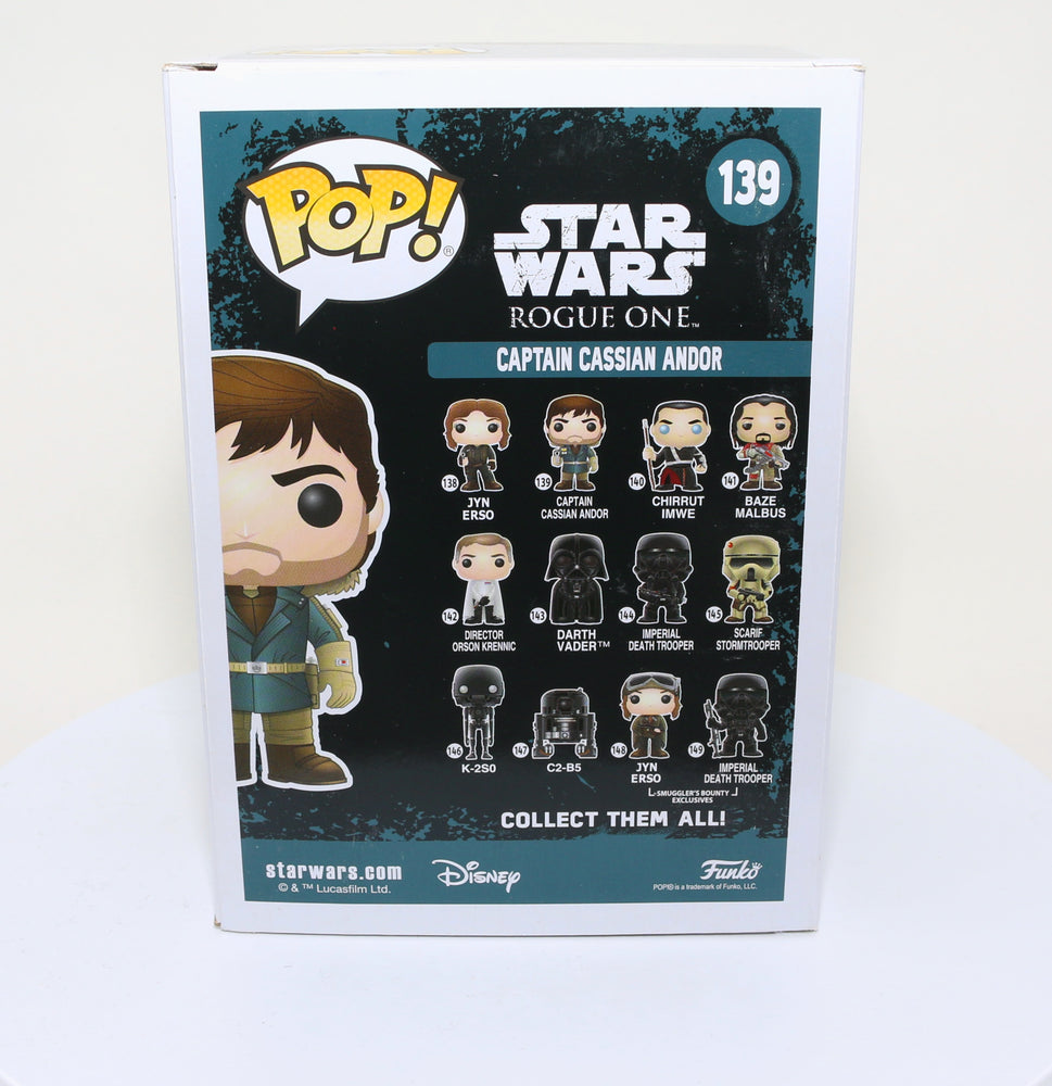 
                  
                    Diego Luna as Captain Cassian Andor in Rogue One: A Star Wars Story Signed Funko POP!  #139
                  
                