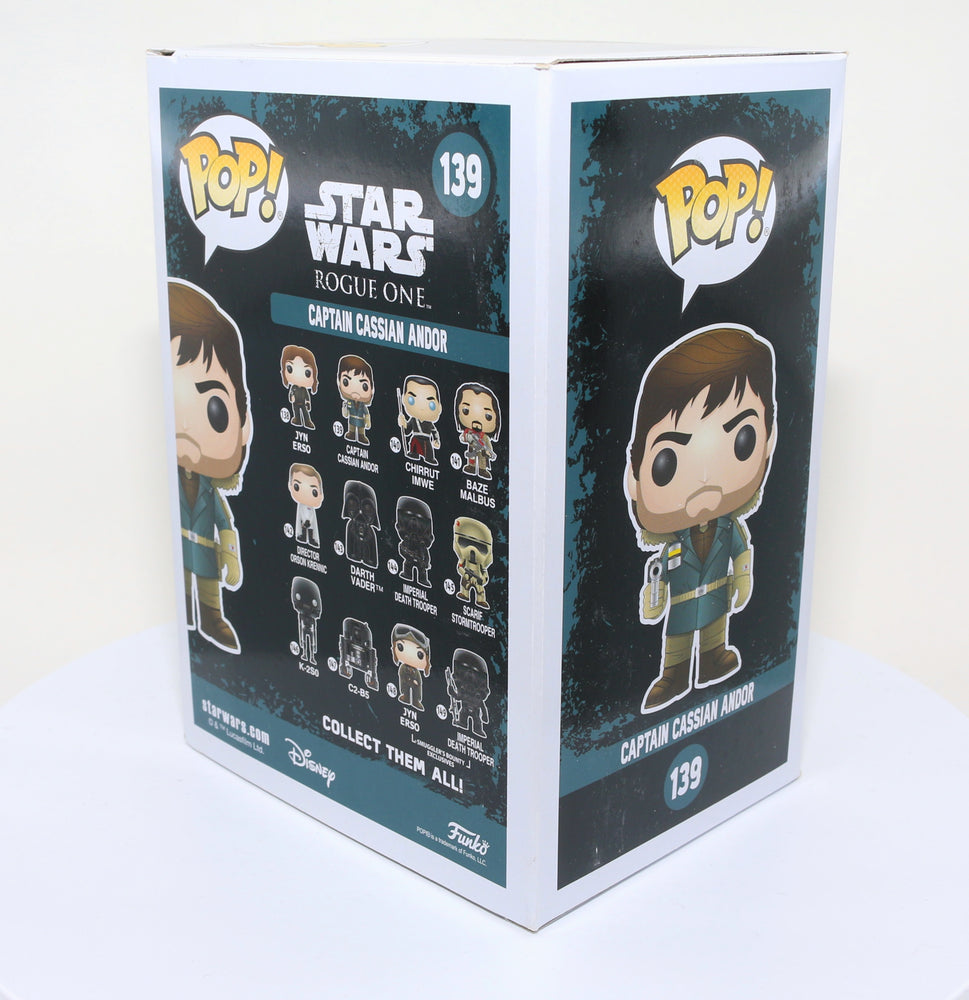 
                  
                    Diego Luna as Captain Cassian Andor in Rogue One: A Star Wars Story Signed Funko POP!  #139
                  
                