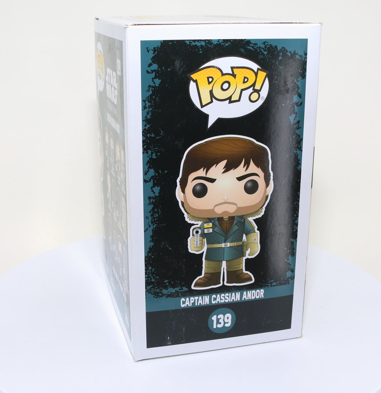 
                  
                    Diego Luna as Captain Cassian Andor in Rogue One: A Star Wars Story Signed Funko POP!  #139
                  
                