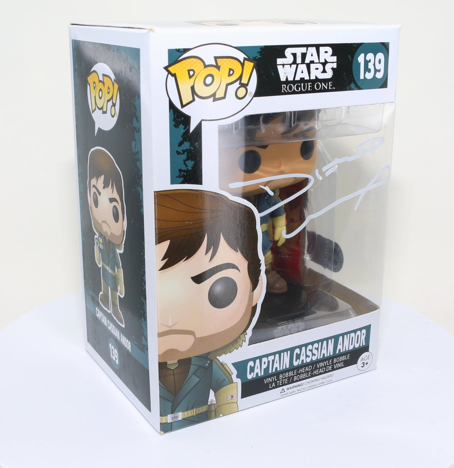 
                  
                    Diego Luna as Captain Cassian Andor in Rogue One: A Star Wars Story Signed Funko POP!  #139
                  
                