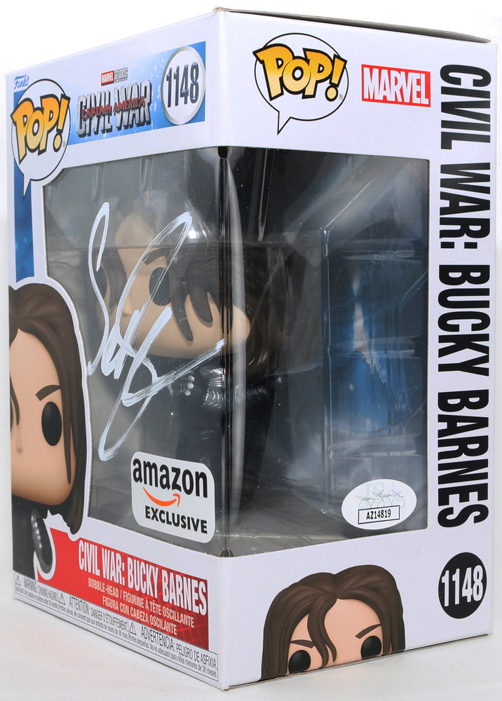 
                  
                    Sebastian Stan as Bucky Barnes in Captain America: Civil War Amazon Exclusive (JSA) Signed Funko POP! #1148
                  
                