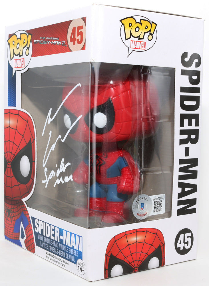 
                  
                    Andrew Garfield as Spider-Man in The Amazing Spider-Man 2 (Beckett) Signed Funko POP! #45 with Character Name
                  
                