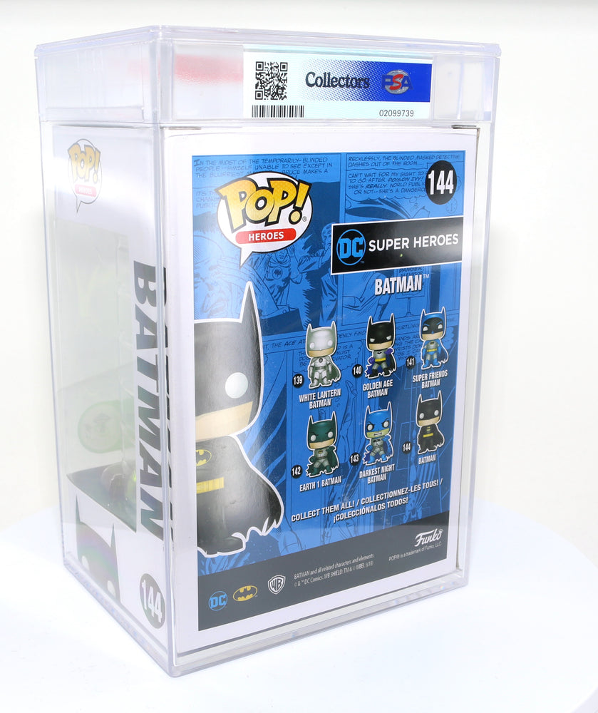 
                  
                    Green Metallic Batman from DC Super Heroes 2018 Emerald City Comic Con Exclusive Limited to 1500 Pieces Funko POP! #144 PSA Graded 9 - Grail
                  
                