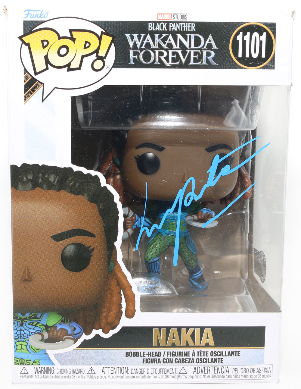 Lupita Nyong'o as Nakia in Black Panther: Wakanda Forever (Beckett) Signed Funko POP! #1101