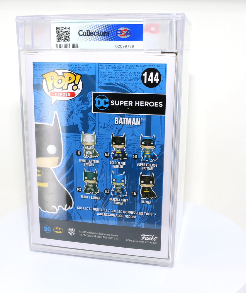 
                  
                    Green Metallic Batman from DC Super Heroes 2018 Emerald City Comic Con Exclusive Limited to 1500 Pieces Funko POP! #144 PSA Graded 9 - Grail
                  
                