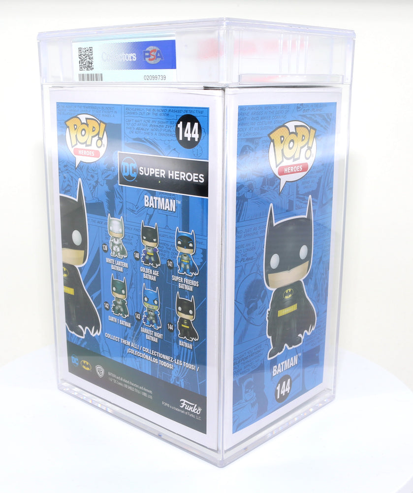 
                  
                    Green Metallic Batman from DC Super Heroes 2018 Emerald City Comic Con Exclusive Limited to 1500 Pieces Funko POP! #144 PSA Graded 9 - Grail
                  
                