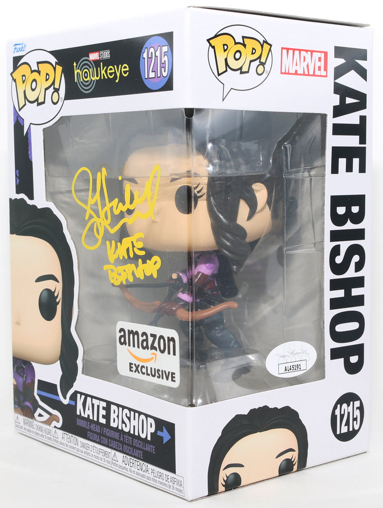 
                  
                    Hailee Steinfeld as Kate Bishop in Hawkeye Amazon Exclusive (JSA) Signed Funko POP! #1215 with Character Name
                  
                