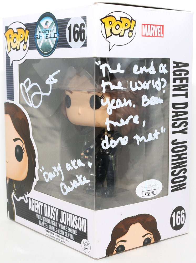 
                  
                    Chloe Bennet as Agent Daisy Johnson in Agents of S.H.I.E.L.D. (JSA) Signed Funko POP!  #166 with Character Name & Quote
                  
                