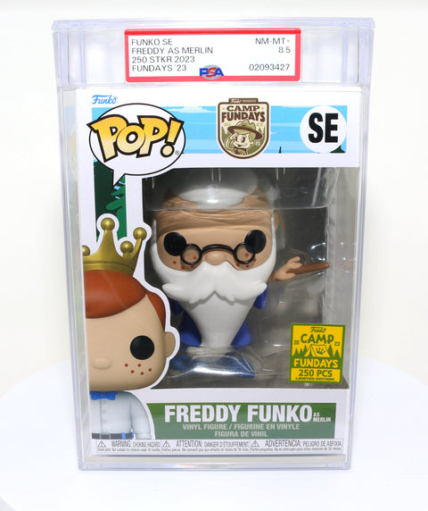 Freddy Funko as Merlin from Sword in the Stone 2023 Camp Fundays Exclusive Limited to 250 Pieces Funko POP! #SE PSA Graded 8.5 - Grail