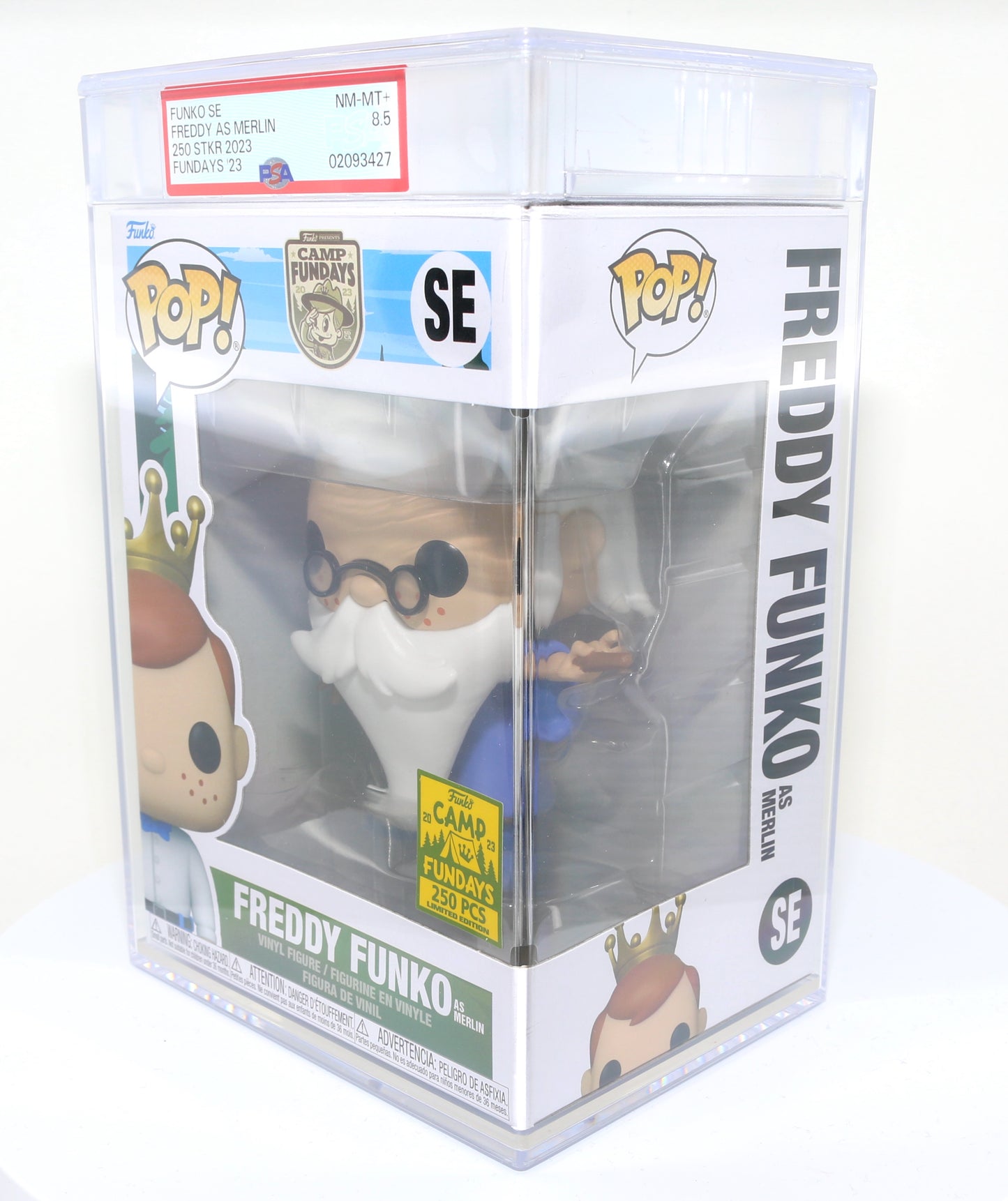 
                  
                    Freddy Funko as Merlin from Sword in the Stone 2023 Camp Fundays Exclusive Limited to 250 Pieces Funko POP! #SE PSA Graded 8.5 - Grail
                  
                