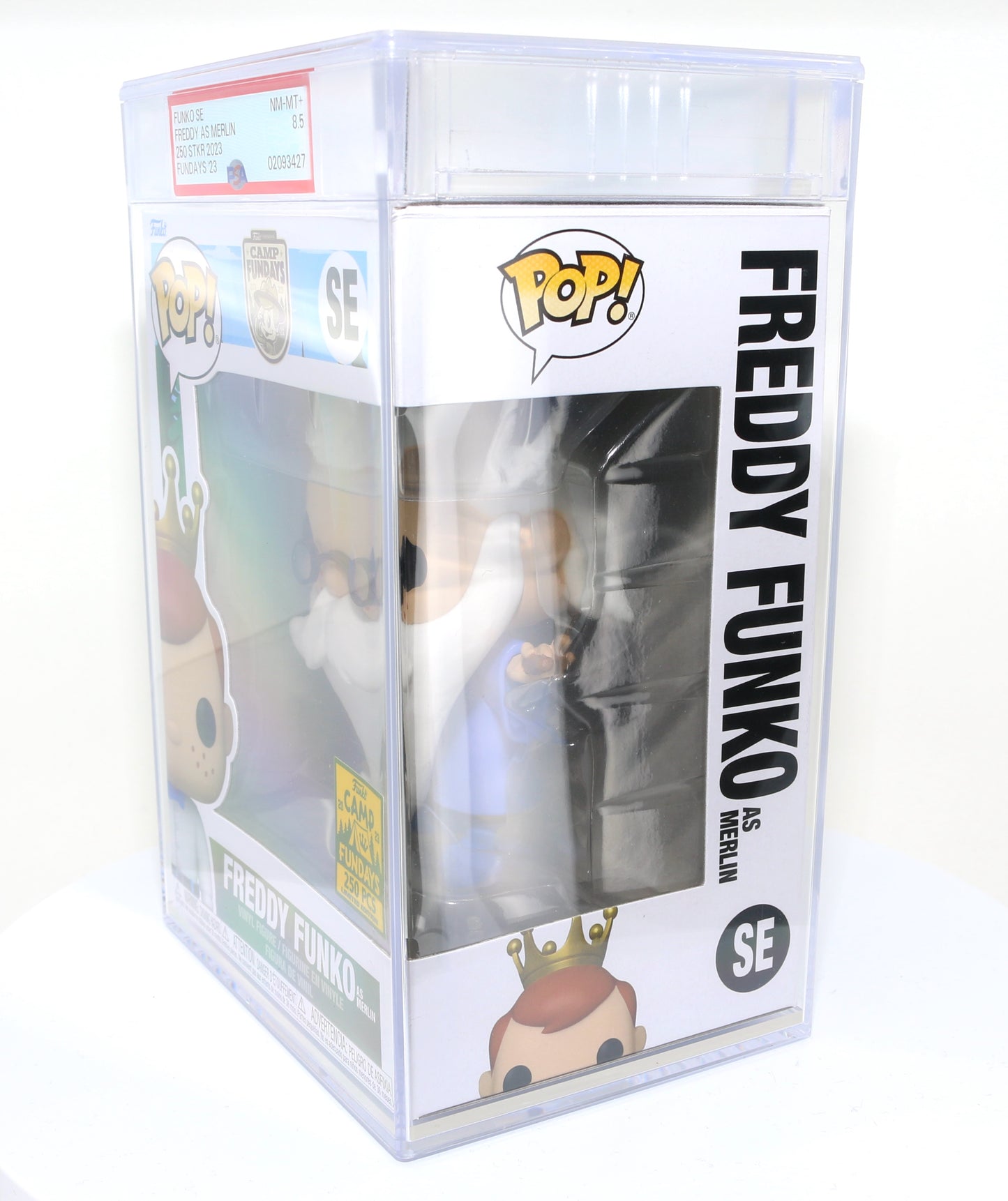 
                  
                    Freddy Funko as Merlin from Sword in the Stone 2023 Camp Fundays Exclusive Limited to 250 Pieces Funko POP! #SE PSA Graded 8.5 - Grail
                  
                