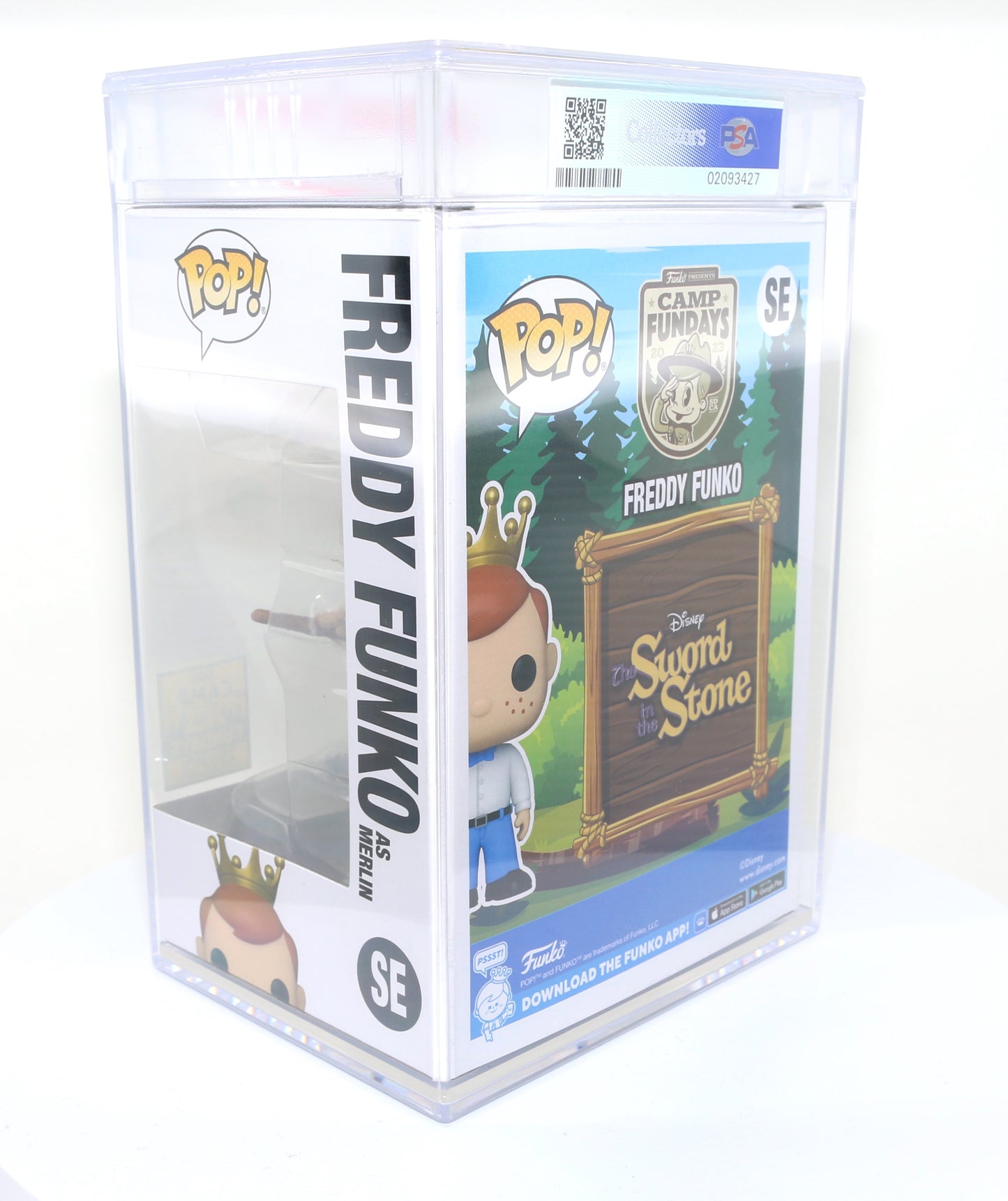 
                  
                    Freddy Funko as Merlin from Sword in the Stone 2023 Camp Fundays Exclusive Limited to 250 Pieces Funko POP! #SE PSA Graded 8.5 - Grail
                  
                