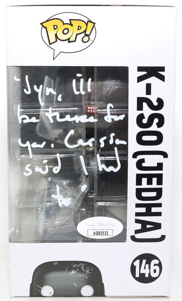 
                  
                    Alan Tudyk as K-2SO in Rogue One: A Star Wars Story Amazon Exclusive (JSA) Signed Funko POP! #146 with Character Name & Quote
                  
                