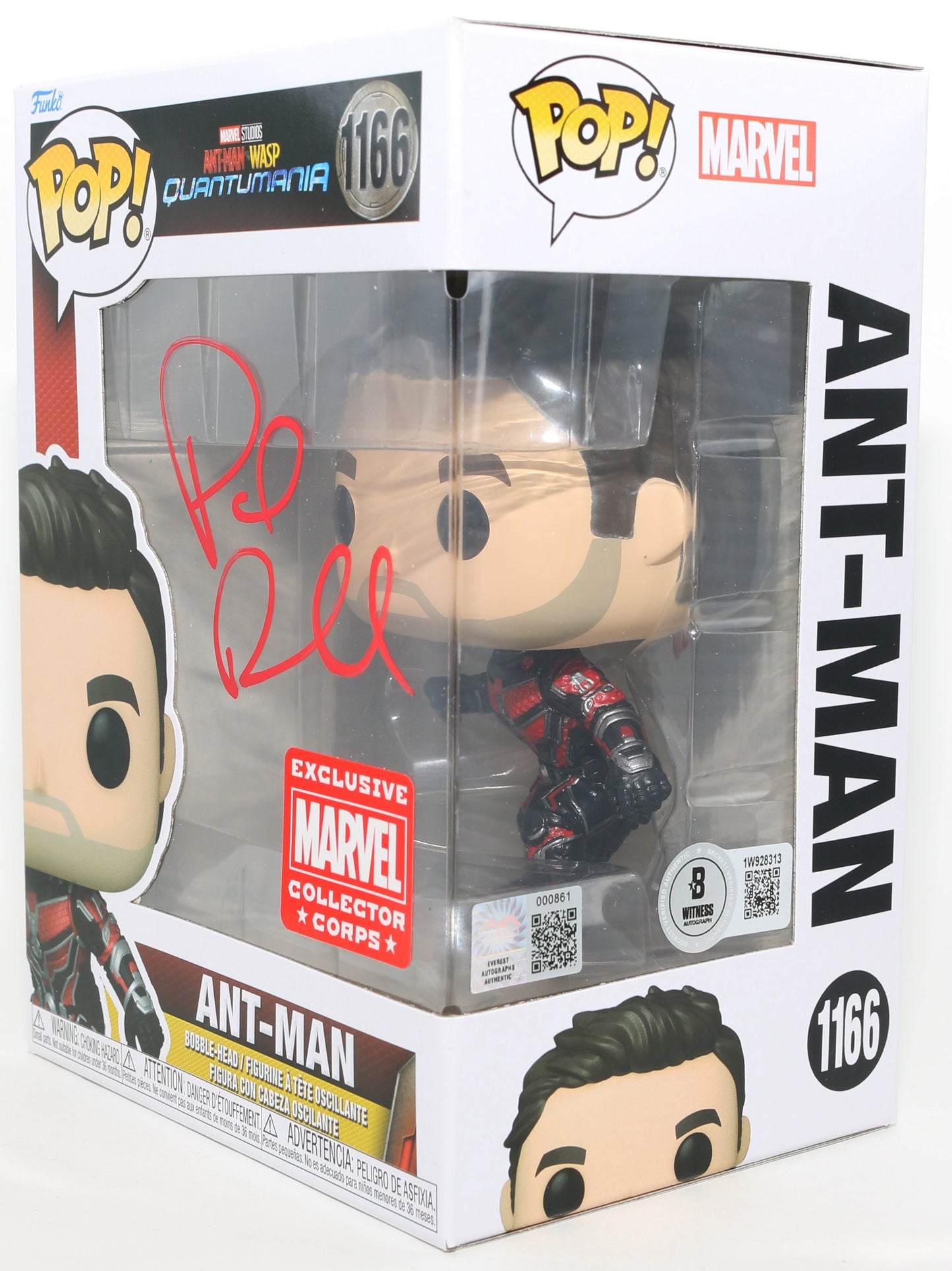 
                  
                    Paul Rudd as Scott Lang / Ant-Man in Ant-Man & The Wasp: Quantumania Marvel Collector Corps Exclusive (Beckett) Signed Funko POP! #1166
                  
                