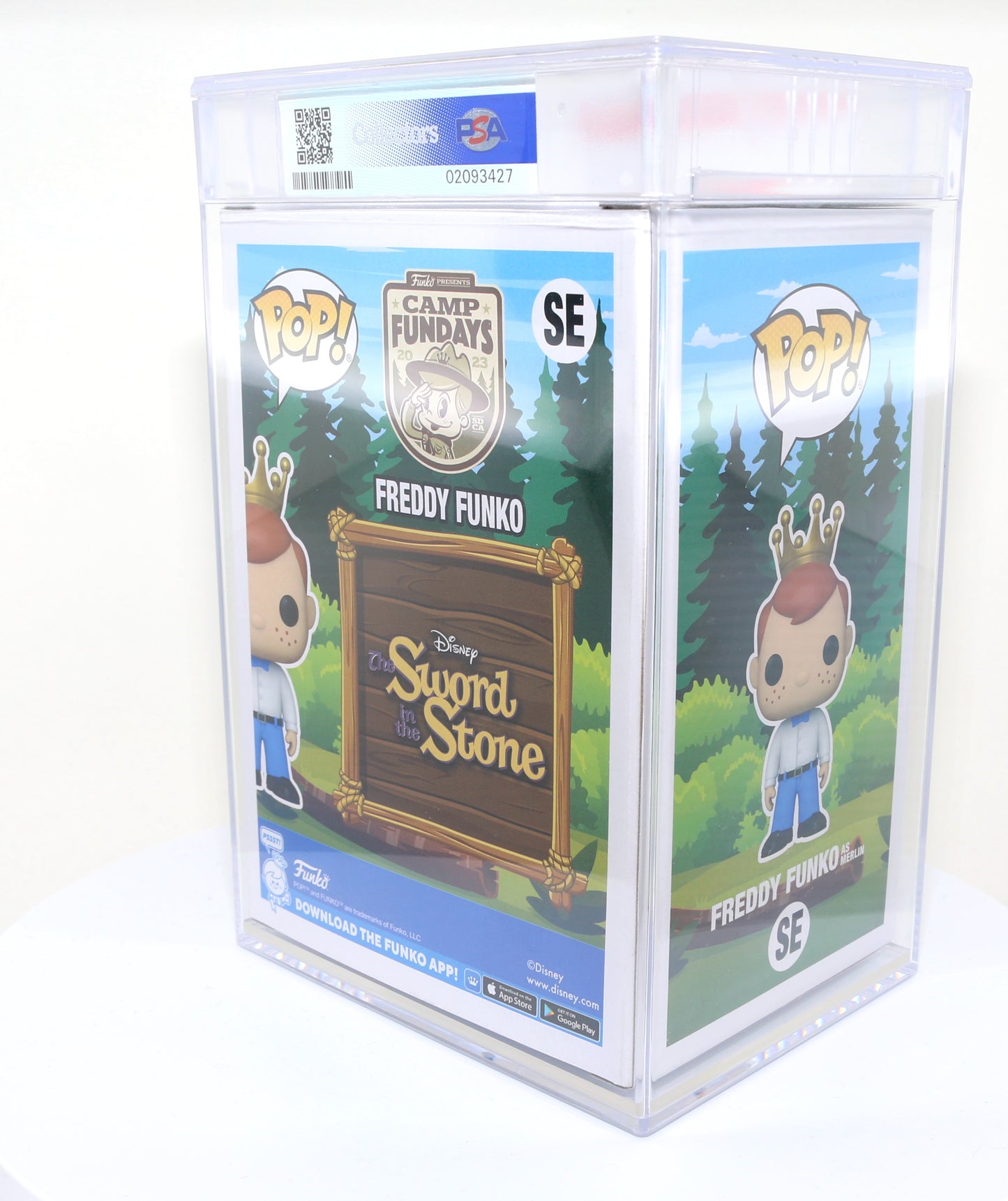 
                  
                    Freddy Funko as Merlin from Sword in the Stone 2023 Camp Fundays Exclusive Limited to 250 Pieces Funko POP! #SE PSA Graded 8.5 - Grail
                  
                