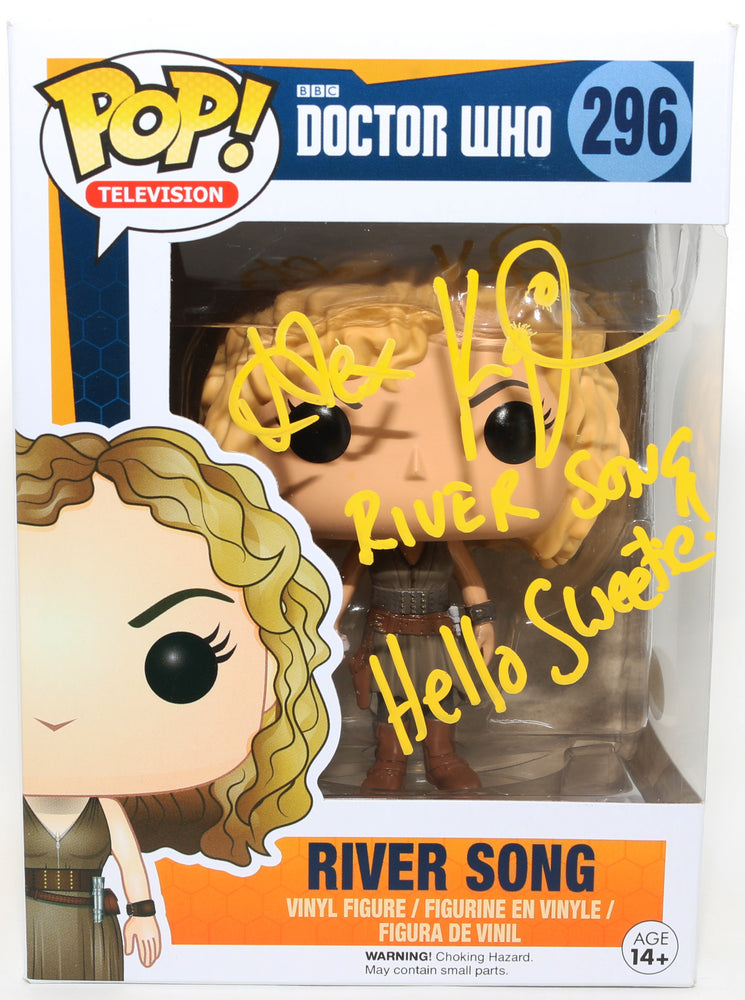 
                  
                    Alex Kingston as River Song in Doctor Who (JSA) Signed Funko POP! #296 with Character Name & Quote
                  
                