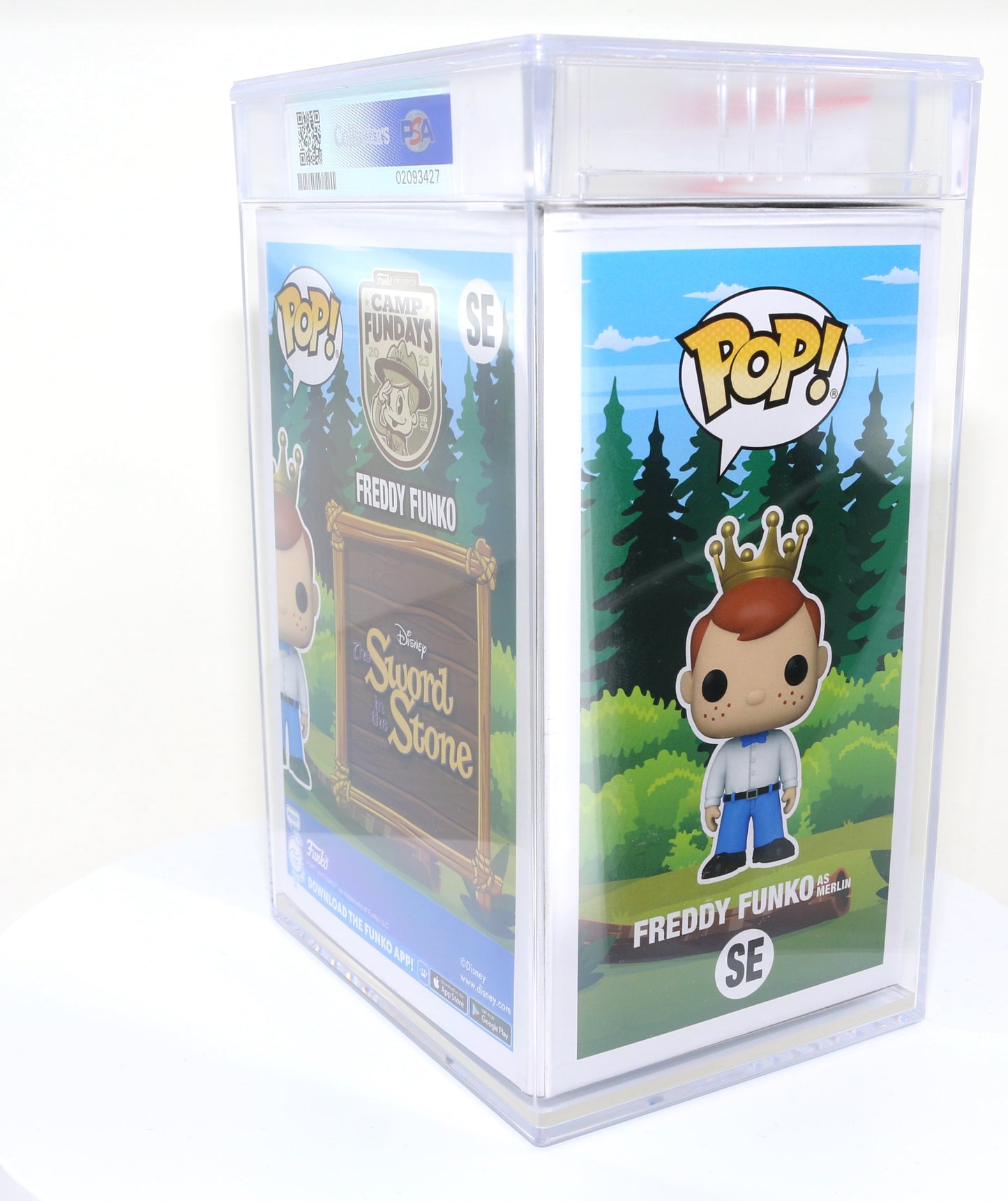 
                  
                    Freddy Funko as Merlin from Sword in the Stone 2023 Camp Fundays Exclusive Limited to 250 Pieces Funko POP! #SE PSA Graded 8.5 - Grail
                  
                