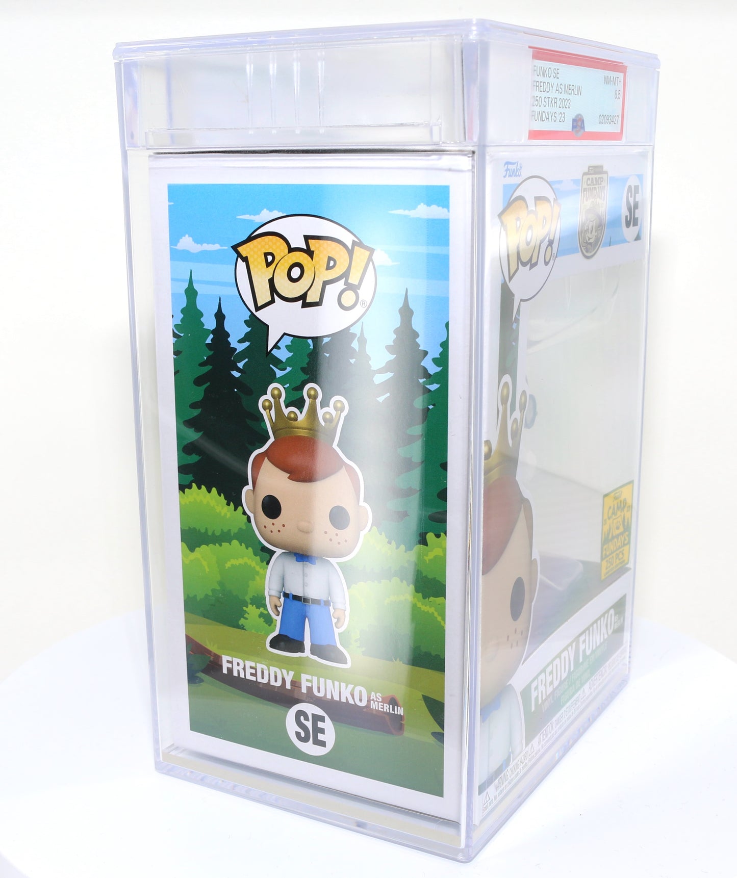 
                  
                    Freddy Funko as Merlin from Sword in the Stone 2023 Camp Fundays Exclusive Limited to 250 Pieces Funko POP! #SE PSA Graded 8.5 - Grail
                  
                